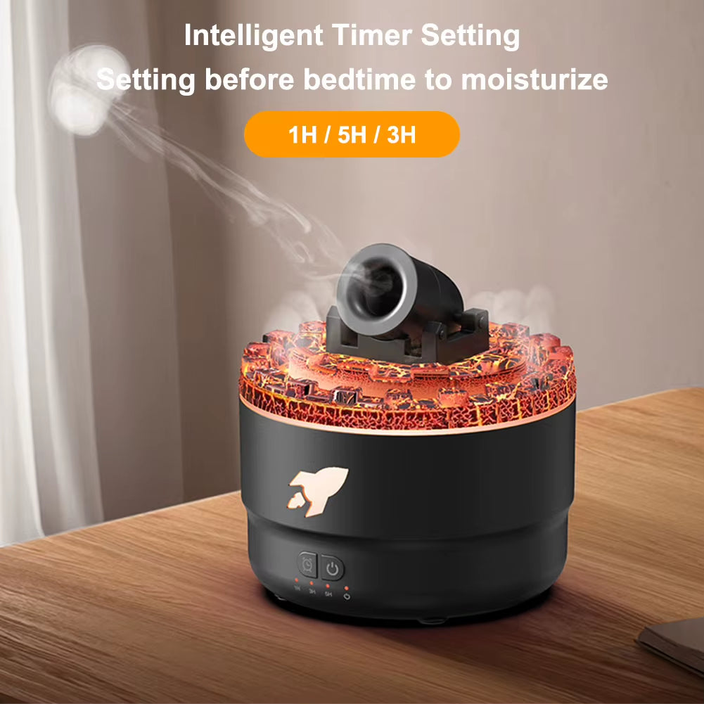 Aroma Diffuser and Humidifier with LED Lighting and Volcanic Crack Simulation - Car Air Purifier and Fragrance Machine